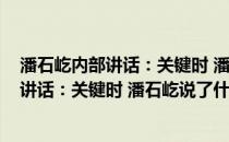 潘石屹内部讲话：关键时 潘石屹说了什么(关于潘石屹内部讲话：关键时 潘石屹说了什么的简介)