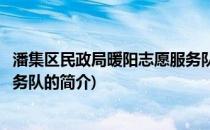 潘集区民政局暖阳志愿服务队(关于潘集区民政局暖阳志愿服务队的简介)