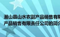 潜山县山水农副产品销售有限责任公司(关于潜山县山水农副产品销售有限责任公司的简介)