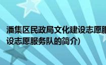 潘集区民政局文化建设志愿服务队(关于潘集区民政局文化建设志愿服务队的简介)