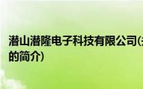 潜山潜隆电子科技有限公司(关于潜山潜隆电子科技有限公司的简介)