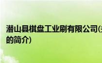 潜山县棋盘工业刷有限公司(关于潜山县棋盘工业刷有限公司的简介)