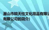 潜山市皖天柱文化用品有限公司(关于潜山市皖天柱文化用品有限公司的简介)