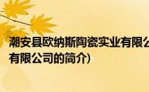 潮安县欧纳斯陶瓷实业有限公司(关于潮安县欧纳斯陶瓷实业有限公司的简介)