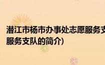 潜江市杨市办事处志愿服务支队(关于潜江市杨市办事处志愿服务支队的简介)