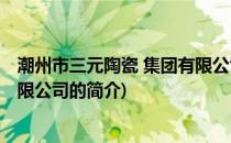 潮州市三元陶瓷 集团有限公司(关于潮州市三元陶瓷 集团有限公司的简介)