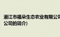 潜江市福朵生态农业有限公司(关于潜江市福朵生态农业有限公司的简介)