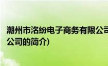 潮州市洺纷电子商务有限公司(关于潮州市洺纷电子商务有限公司的简介)