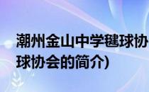 潮州金山中学毽球协会(关于潮州金山中学毽球协会的简介)