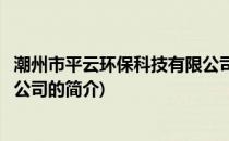 潮州市平云环保科技有限公司(关于潮州市平云环保科技有限公司的简介)