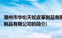 潮州市华伦天奴皮革制品有限公司(关于潮州市华伦天奴皮革制品有限公司的简介)