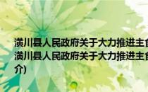 潢川县人民政府关于大力推进主食产业化和粮油深加工的实施意见(关于潢川县人民政府关于大力推进主食产业化和粮油深加工的实施意见的简介)