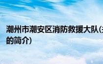 潮州市潮安区消防救援大队(关于潮州市潮安区消防救援大队的简介)