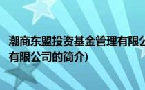 潮商东盟投资基金管理有限公司(关于潮商东盟投资基金管理有限公司的简介)