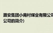 潞安集团小南村煤业有限公司(关于潞安集团小南村煤业有限公司的简介)