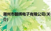 潮州市朝辉电子有限公司(关于潮州市朝辉电子有限公司的简介)