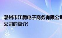 潮州市江腾电子商务有限公司(关于潮州市江腾电子商务有限公司的简介)