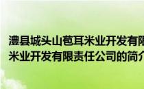 澧县城头山苞耳米业开发有限责任公司(关于澧县城头山苞耳米业开发有限责任公司的简介)