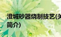 澄城砂器烧制技艺(关于澄城砂器烧制技艺的简介)