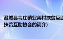 澄城县韦庄镇业善村扶贫互助协会(关于澄城县韦庄镇业善村扶贫互助协会的简介)