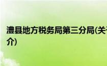 澧县地方税务局第三分局(关于澧县地方税务局第三分局的简介)