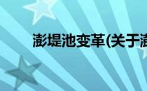 澎堤池变革(关于澎堤池变革的简介)