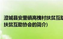 澄城县安里镇高槐村扶贫互助协会(关于澄城县安里镇高槐村扶贫互助协会的简介)