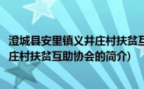 澄城县安里镇义井庄村扶贫互助协会(关于澄城县安里镇义井庄村扶贫互助协会的简介)