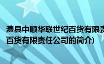 澧县中顺华联世纪百货有限责任公司(关于澧县中顺华联世纪百货有限责任公司的简介)