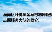 潼南区卧佛镇金马村志愿服务大队(关于潼南区卧佛镇金马村志愿服务大队的简介)