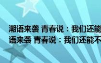 潮语来袭 青春说：我们还能不能和先祖愉快地对话(关于潮语来袭 青春说：我们还能不能和先祖愉快地对话的简介)