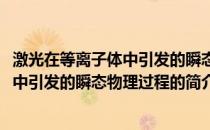 激光在等离子体中引发的瞬态物理过程(关于激光在等离子体中引发的瞬态物理过程的简介)