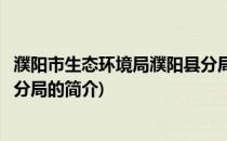 濮阳市生态环境局濮阳县分局(关于濮阳市生态环境局濮阳县分局的简介)