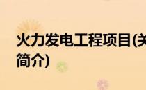 火力发电工程项目(关于火力发电工程项目的简介)