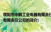 濮阳市中鹏工业电器有限责任公司(关于濮阳市中鹏工业电器有限责任公司的简介)