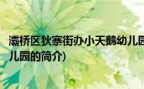 灞桥区狄寨街办小天鹅幼儿园(关于灞桥区狄寨街办小天鹅幼儿园的简介)