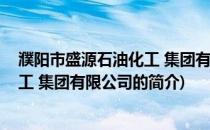 濮阳市盛源石油化工 集团有限公司(关于濮阳市盛源石油化工 集团有限公司的简介)