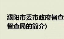 濮阳市委市政府督查局(关于濮阳市委市政府督查局的简介)