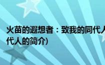 火苗的遐想者：致我的同代人(关于火苗的遐想者：致我的同代人的简介)