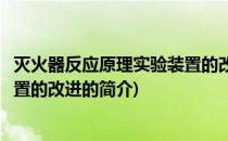 灭火器反应原理实验装置的改进(关于灭火器反应原理实验装置的改进的简介)