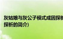 灰姑娘与灰公子模式成因探析(关于灰姑娘与灰公子模式成因探析的简介)