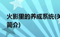 火影里的养成系统(关于火影里的养成系统的简介)