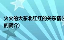 火火的大东北红红的关东情(关于火火的大东北红红的关东情的简介)