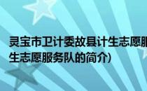 灵宝市卫计委故县计生志愿服务队(关于灵宝市卫计委故县计生志愿服务队的简介)