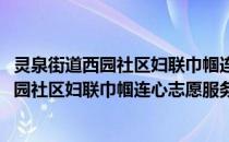 灵泉街道西园社区妇联巾帼连心志愿服务队(关于灵泉街道西园社区妇联巾帼连心志愿服务队的简介)