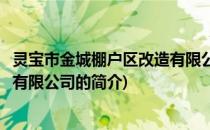 灵宝市金城棚户区改造有限公司(关于灵宝市金城棚户区改造有限公司的简介)