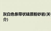 灰白色条带状硅质粉砂岩(关于灰白色条带状硅质粉砂岩的简介)