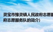 灵宝市豫灵镇人民政府志愿服务队(关于灵宝市豫灵镇人民政府志愿服务队的简介)