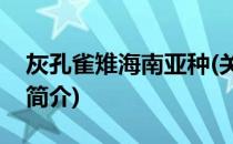 灰孔雀雉海南亚种(关于灰孔雀雉海南亚种的简介)