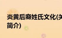 炎黄后裔姓氏文化(关于炎黄后裔姓氏文化的简介)